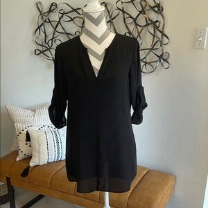 Collective Concepts Women's Black Long Length Blouse